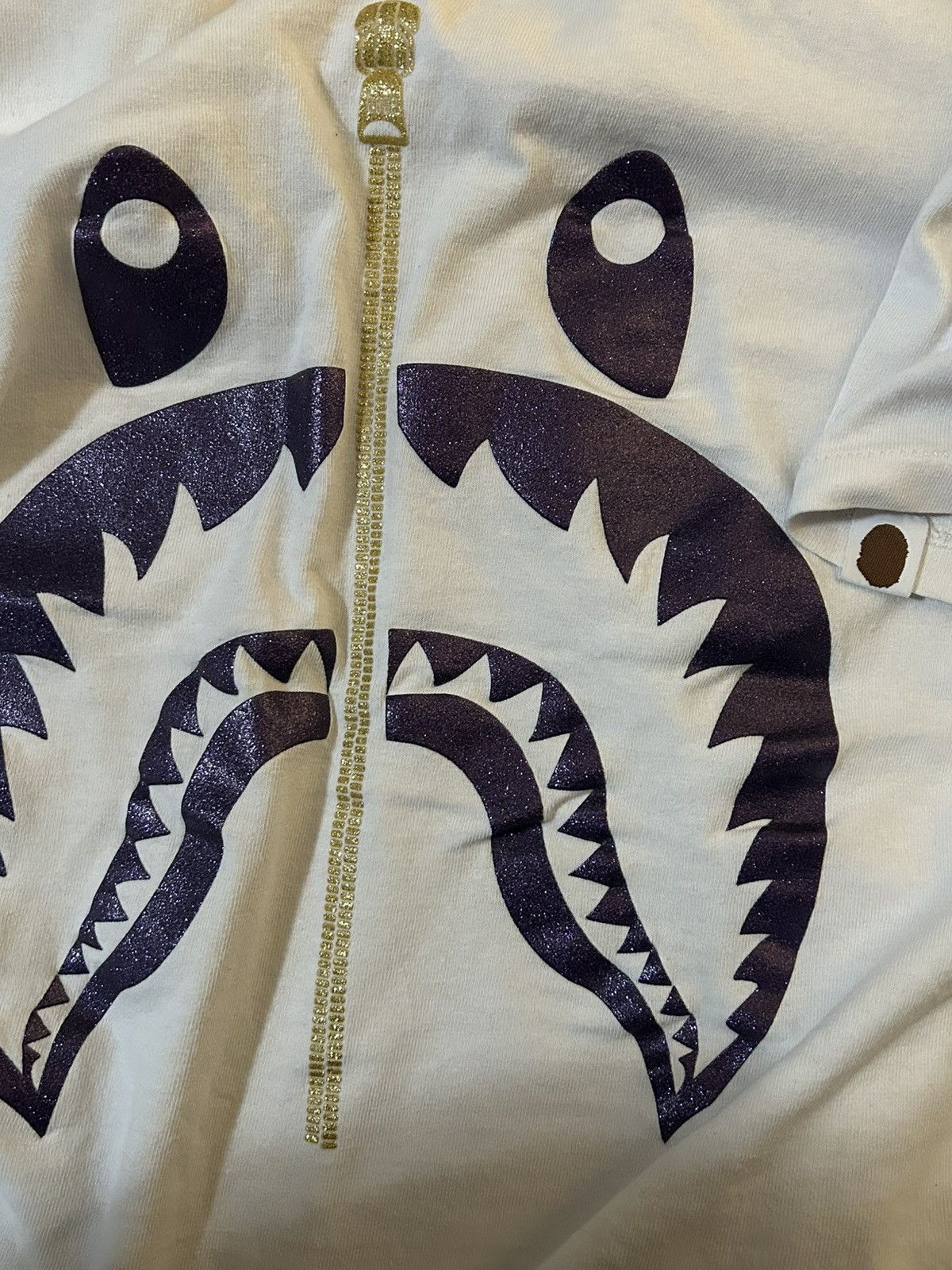 Bape Bape White Purple Shark T-Shirt Size US L / EU 52-54 / 3 - 9 Thumbnail