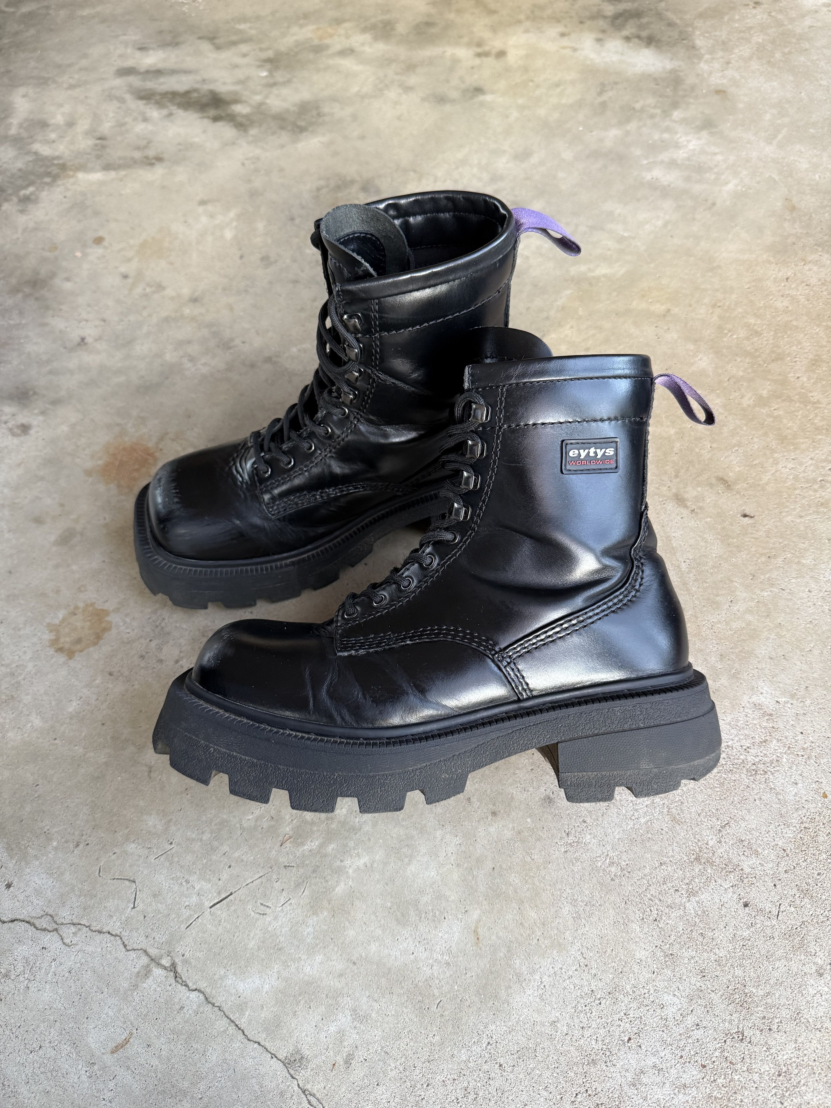 Eytys Eytys Blaise Leather Boots in Black | Grailed
