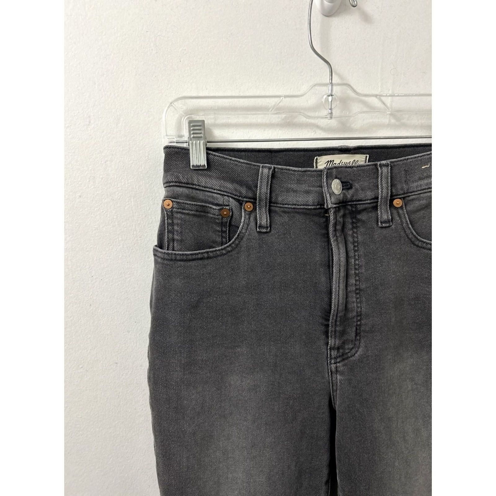 Madewell Madewell The Perfect Vintage Flare Crop Jeans Womens 27x27 Black High Rise Denim Size 27" / US 4 / IT 40 - 4 Thumbnail