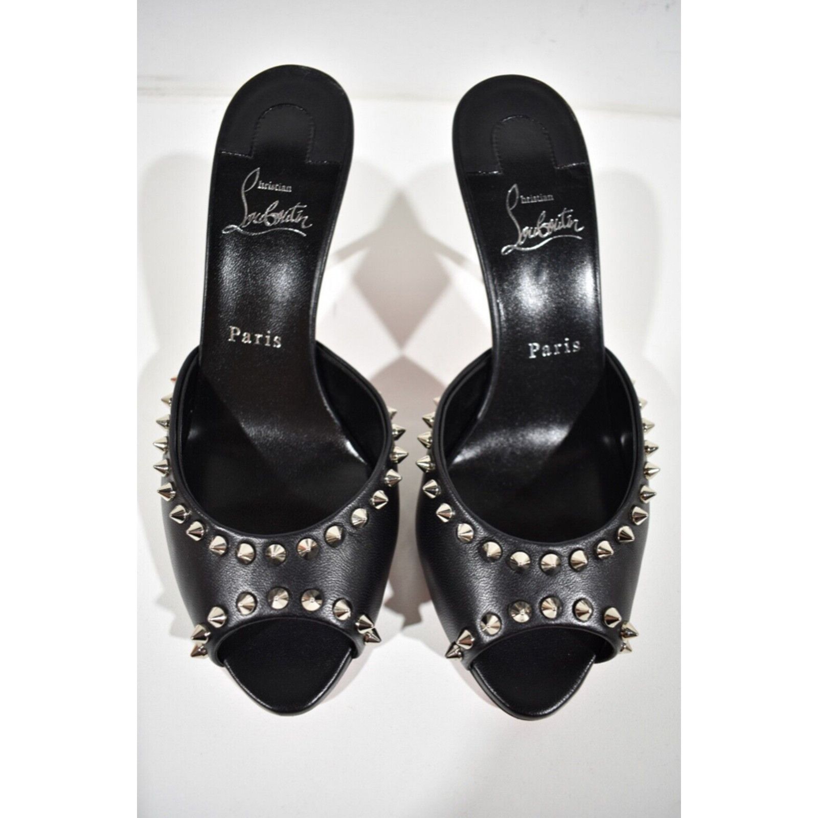 Christian Louboutin Me Dolly Spike 85 Black Backless Sandal Mule Heel Pump 36 Size US 6 / IT 36 - 6 Thumbnail