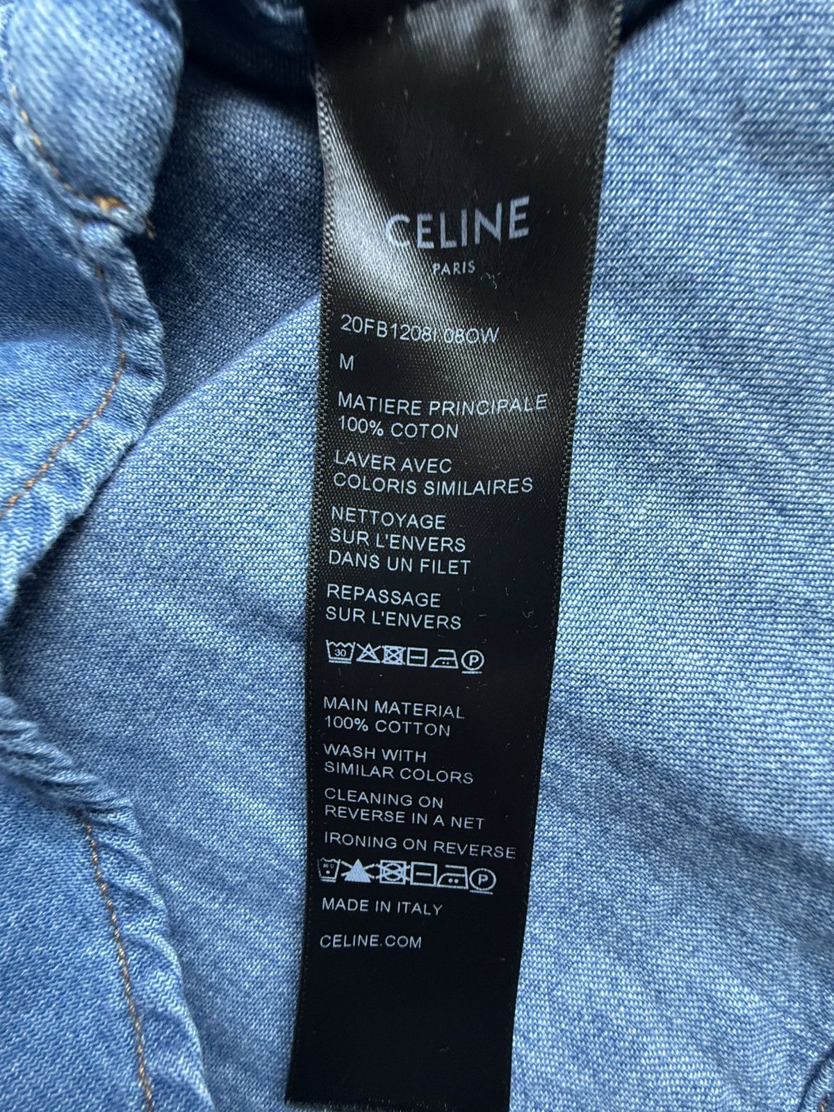 Celine FW20 Celine denim western shirt Hedi Slimane M grail union Size US M / EU 48-50 / 2 - 23 Thumbnail