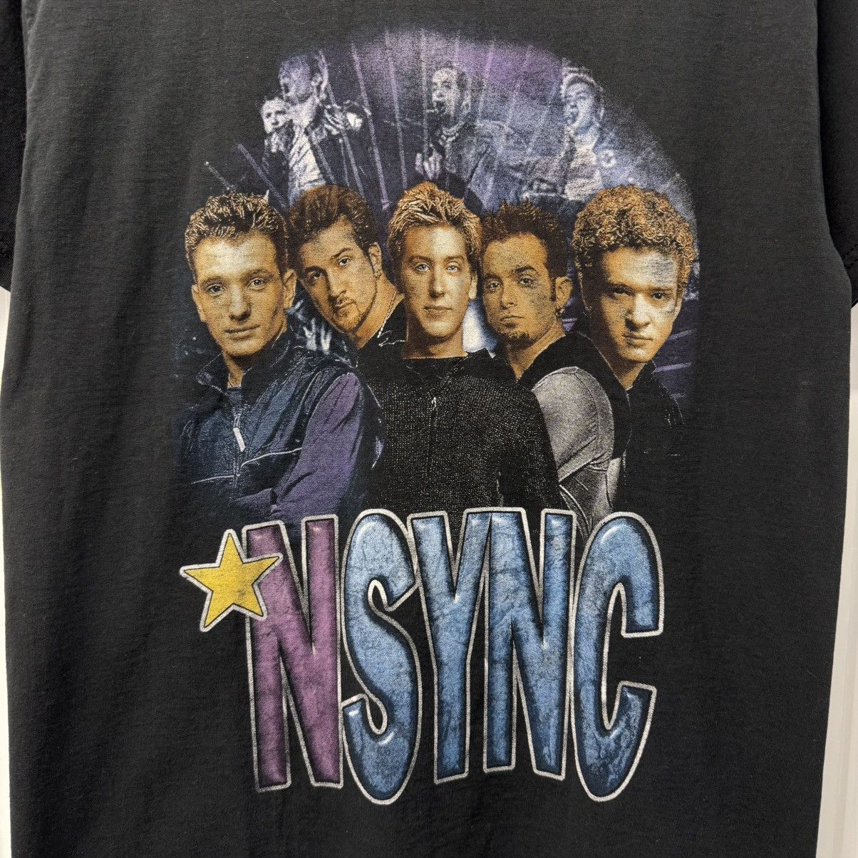 Band Tees × Vintage RARE Vintage Y2K NSYNC Faded Black Concert Tour Tee Size US M / EU 48-50 / 2 - 6 Thumbnail