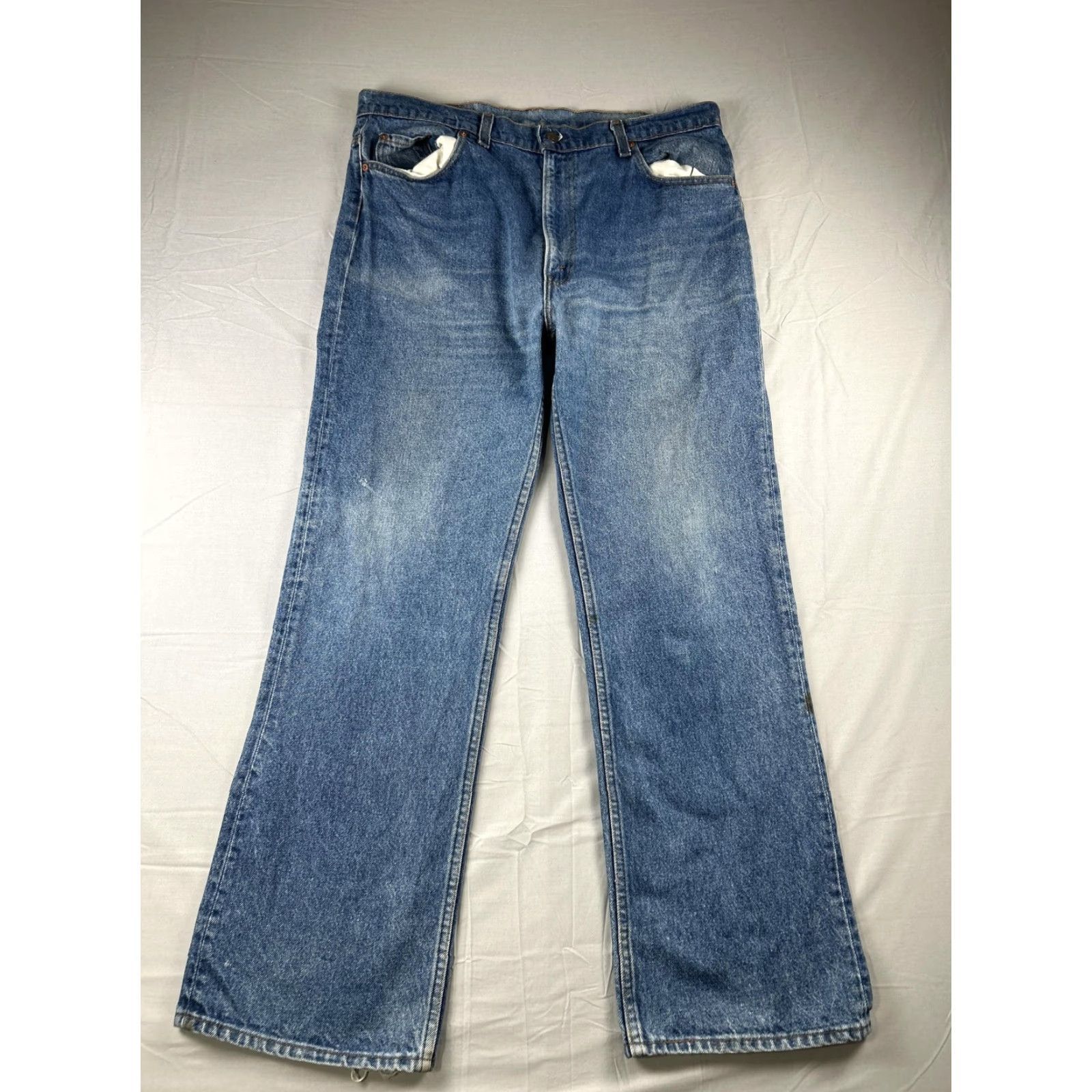 Levi's VINTAGE Levi's Jeans 517 38X31 Bootcut Men Blue 5-Pocket Distressed Relaxed Straight Belt Closure USA 90s Size US 38 / EU 54 - 2 Thumbnail