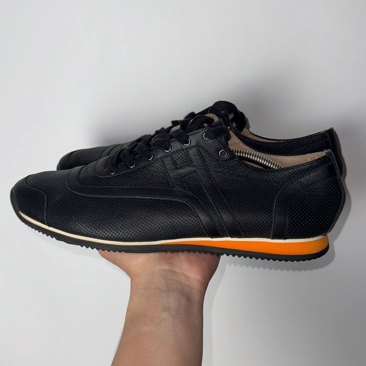 Hermes Hermès Kool Authentic Black Perforated Leather Sneakers Size Size US 9 / EU 42 - 1 Thumbnail