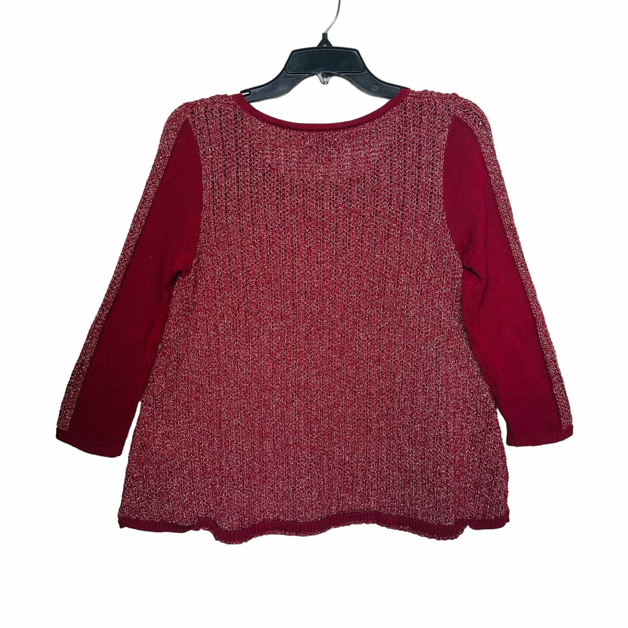 Lucky Brand ✨Lucky Brand Sz S Women's Sweater Metallic Swing Open Weave Size S / US 4 / IT 40 - 2 Thumbnail