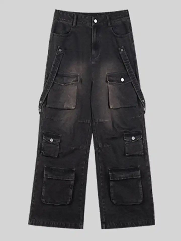 Japanese Brand × Vintage Straight Techwear Denim Handsome Pants Size US 33 - 5 Thumbnail