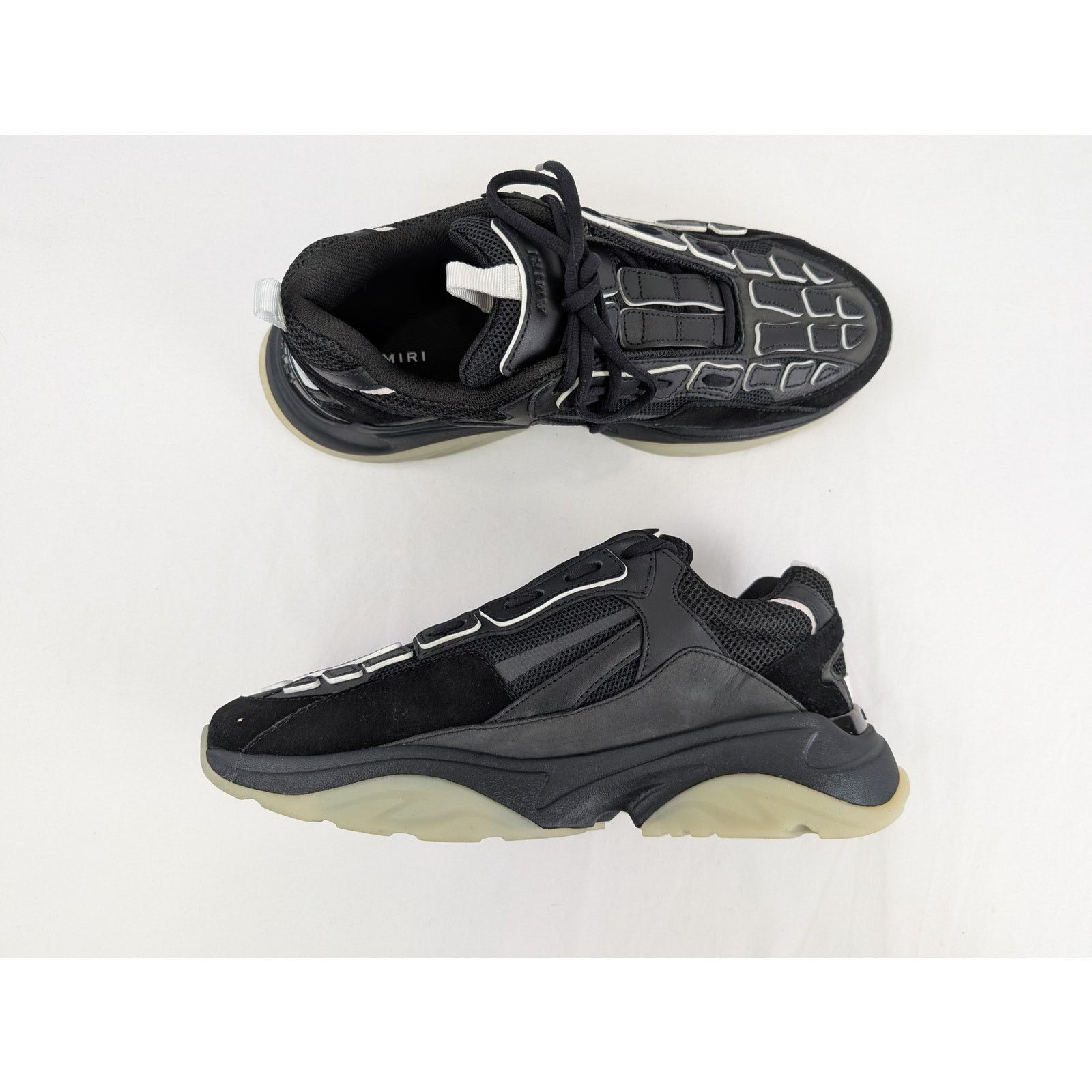 Amiri o1rshd1 Bone Runner Sneakers in Black Size US 13 / EU 46 - 1 Thumbnail
