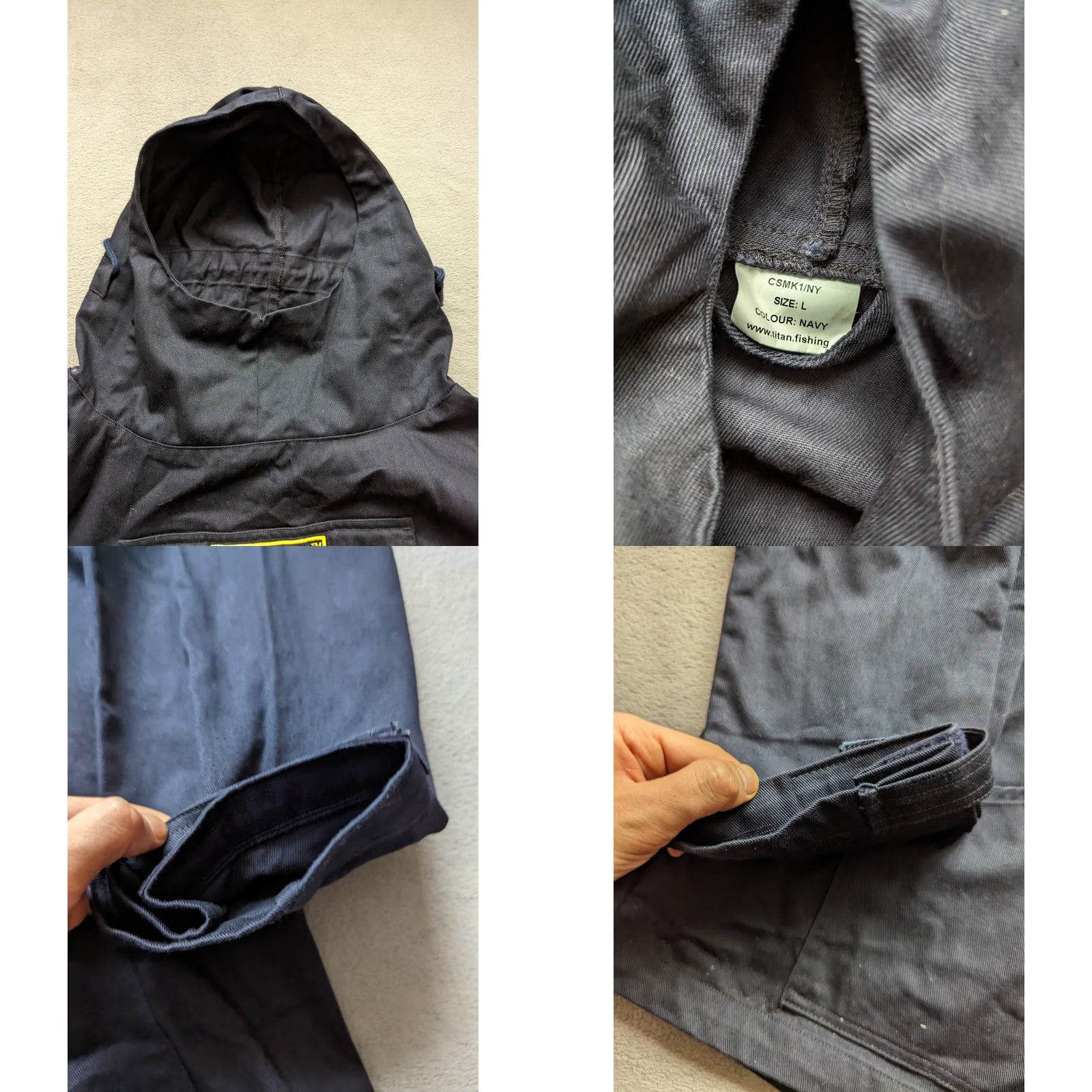 Vintage Titan Jacket Mens L Blue Waterproof Hooded 3-in-1 Fishing Navy Titan Royal Navy? Size US L / EU 52-54 / 3 - 8 Thumbnail