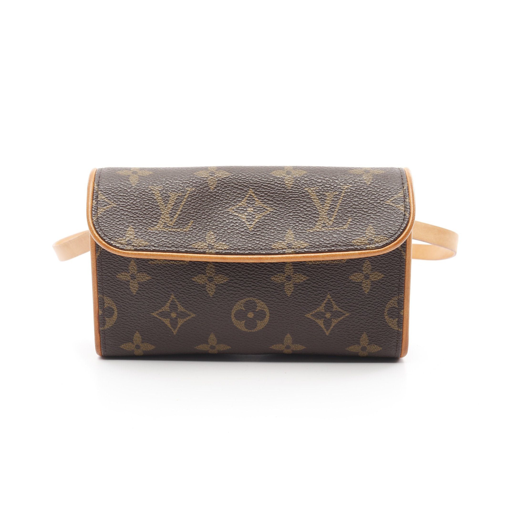 Louis Vuitton Louis Vuitton Pochette Florentine Monogram Body Bag Waist Leather Brown With Button Pressure (S) Size ONE SIZE - 1 Thumbnail