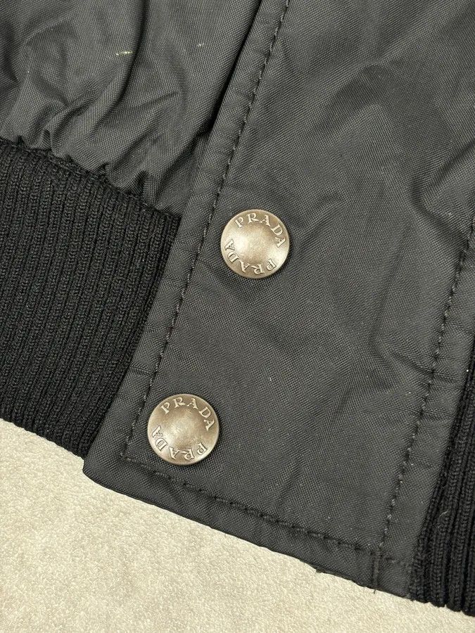 Prada AW2007 Prada Black Nylon Linea Rossa Bomber Jacket Size US L / EU 52-54 / 3 - 8 Thumbnail