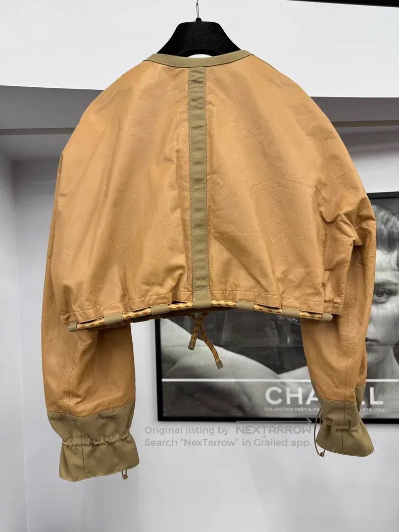 Hermes Hermes Brown short color-blocked leather coat Size XS / US 0-2 / IT 36-38 - 3 Thumbnail