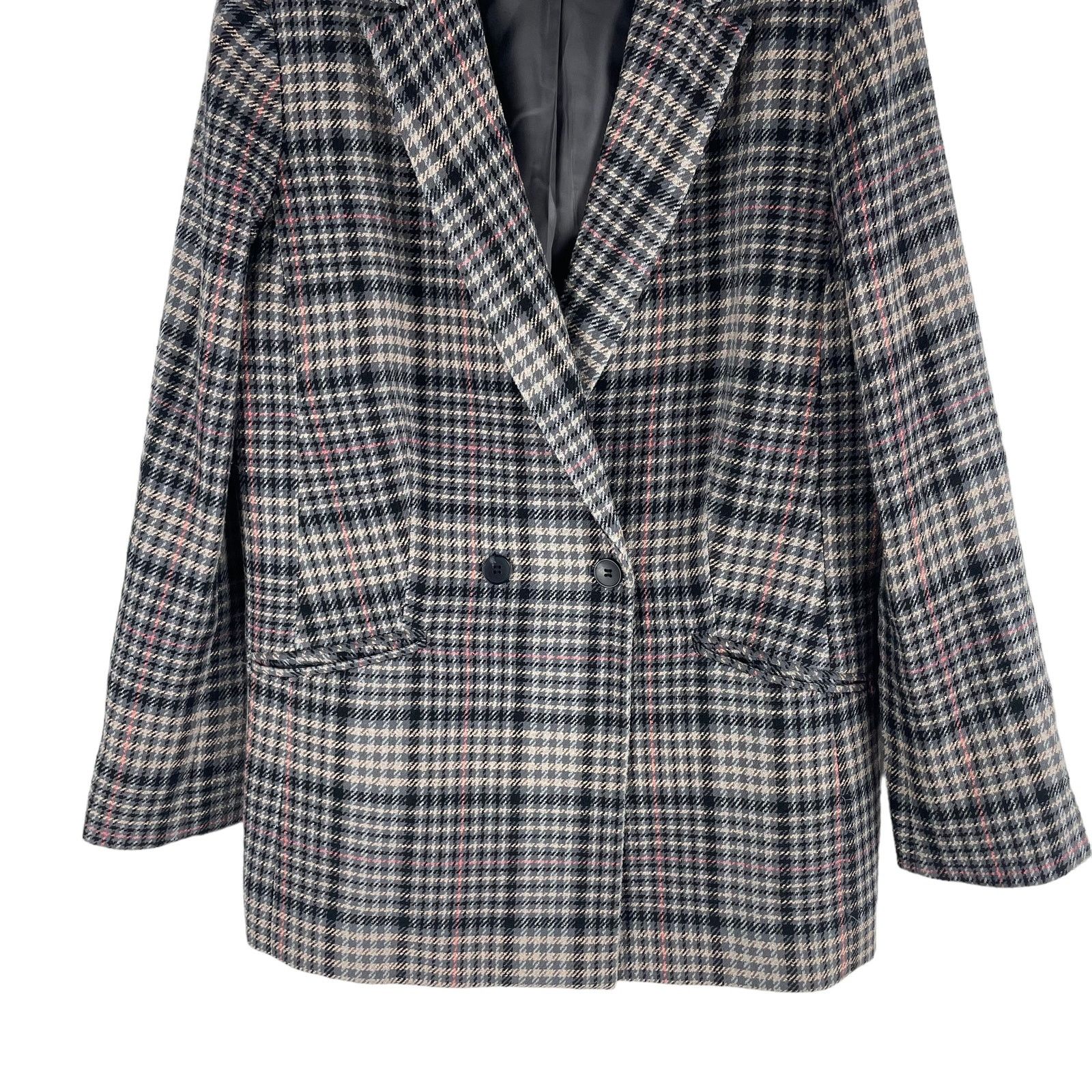 Other Talbots Double Breasted Bradwell Plaid Blazer Jacket Gray 16 Size XXL / US 16-18 / IT 52-54 - 7 Thumbnail