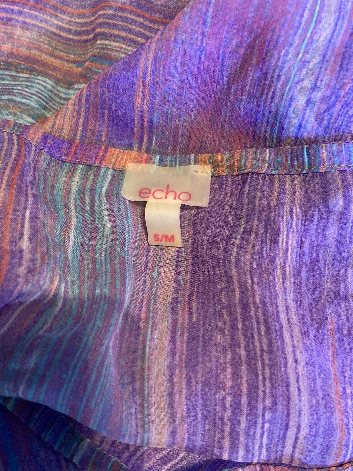 Other Echo colorful sheer poncho blouse cover up Size M / US 6-8 / IT 42-44 - 2 Thumbnail