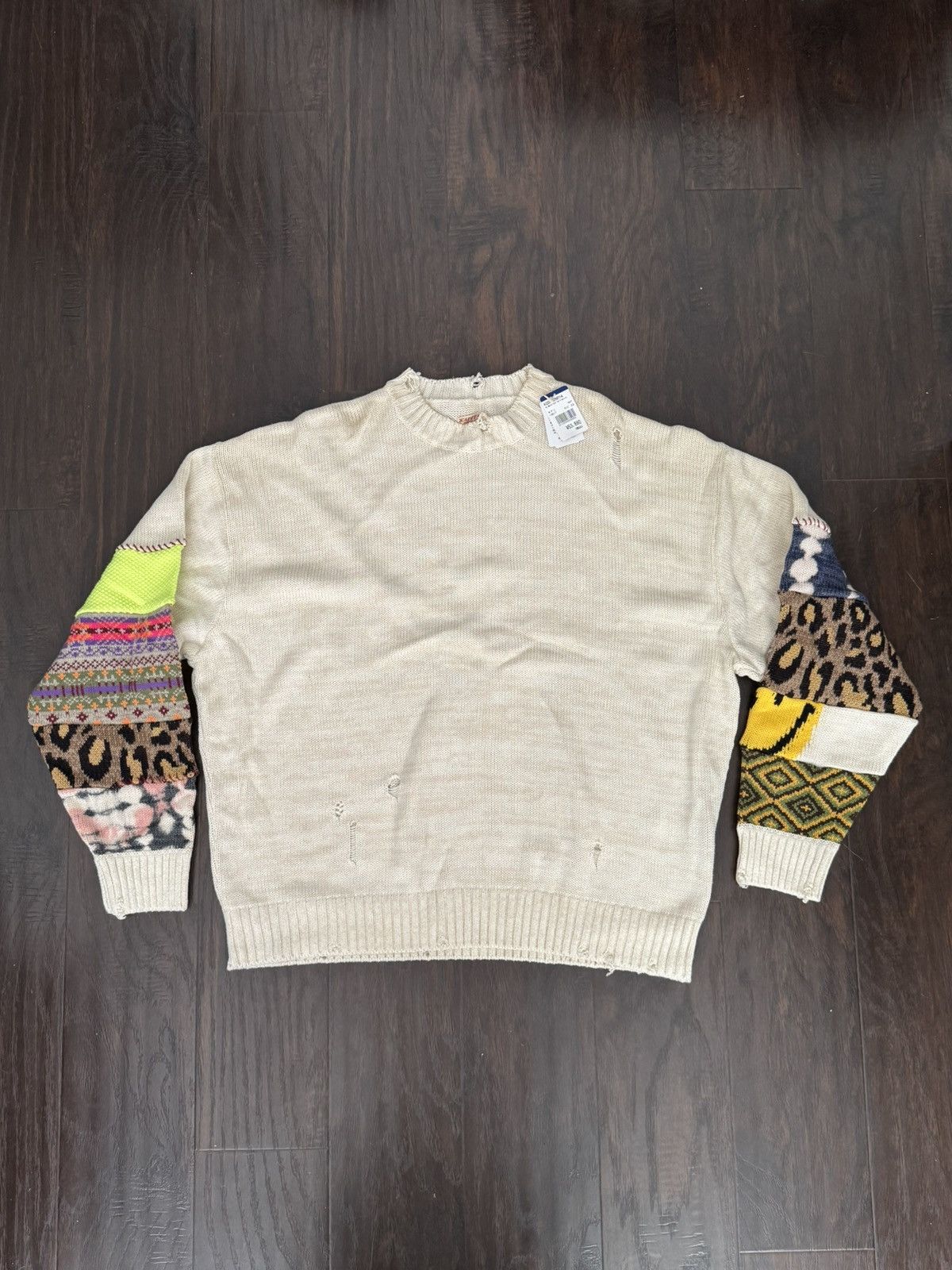 Kapital 5G Cotton Knit Hippie Sleeve Crew Sweater K2203KN014