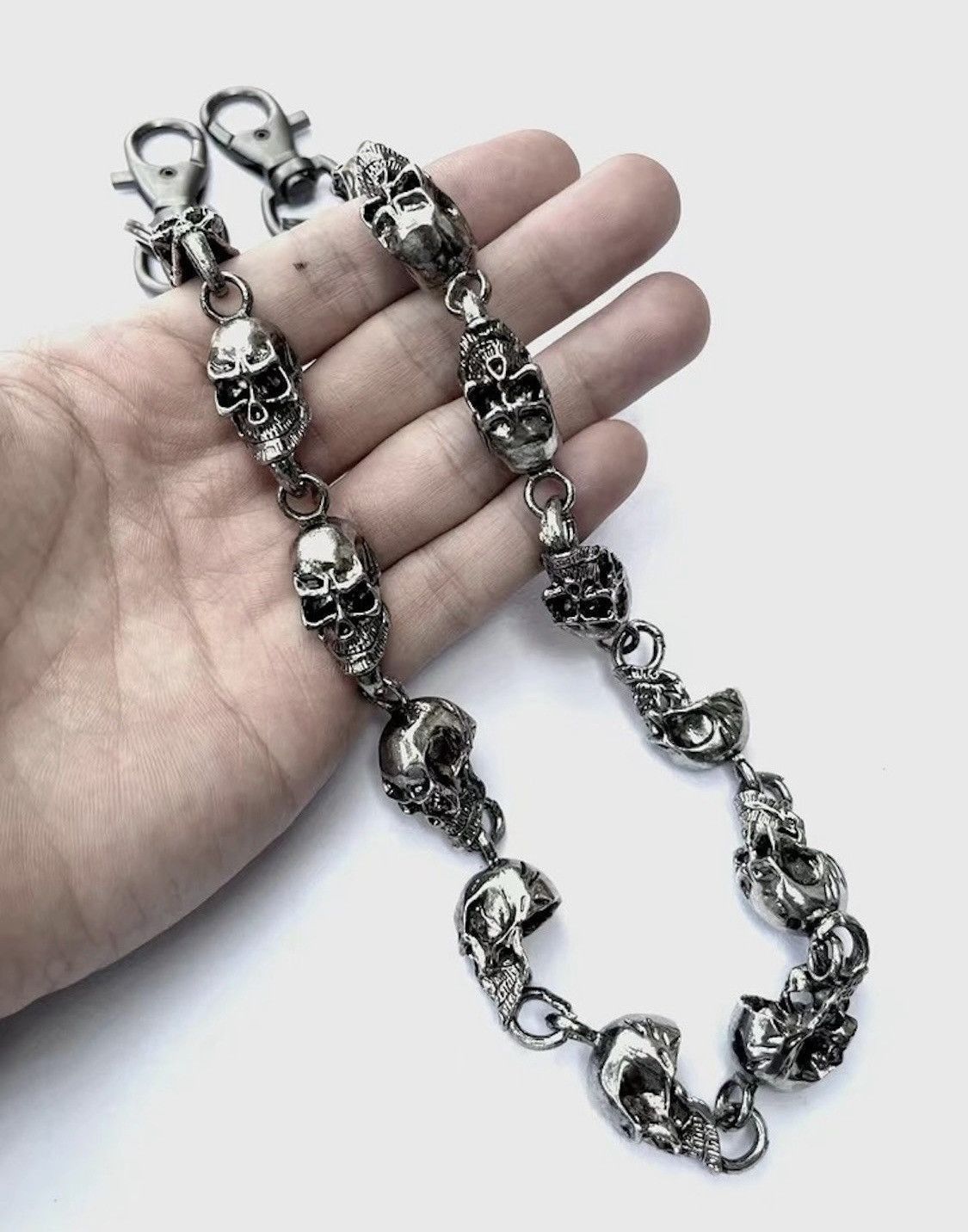 Jewelry Retro Goth Skull Wallet Pocket Chain Size ONE SIZE - 2 Thumbnail