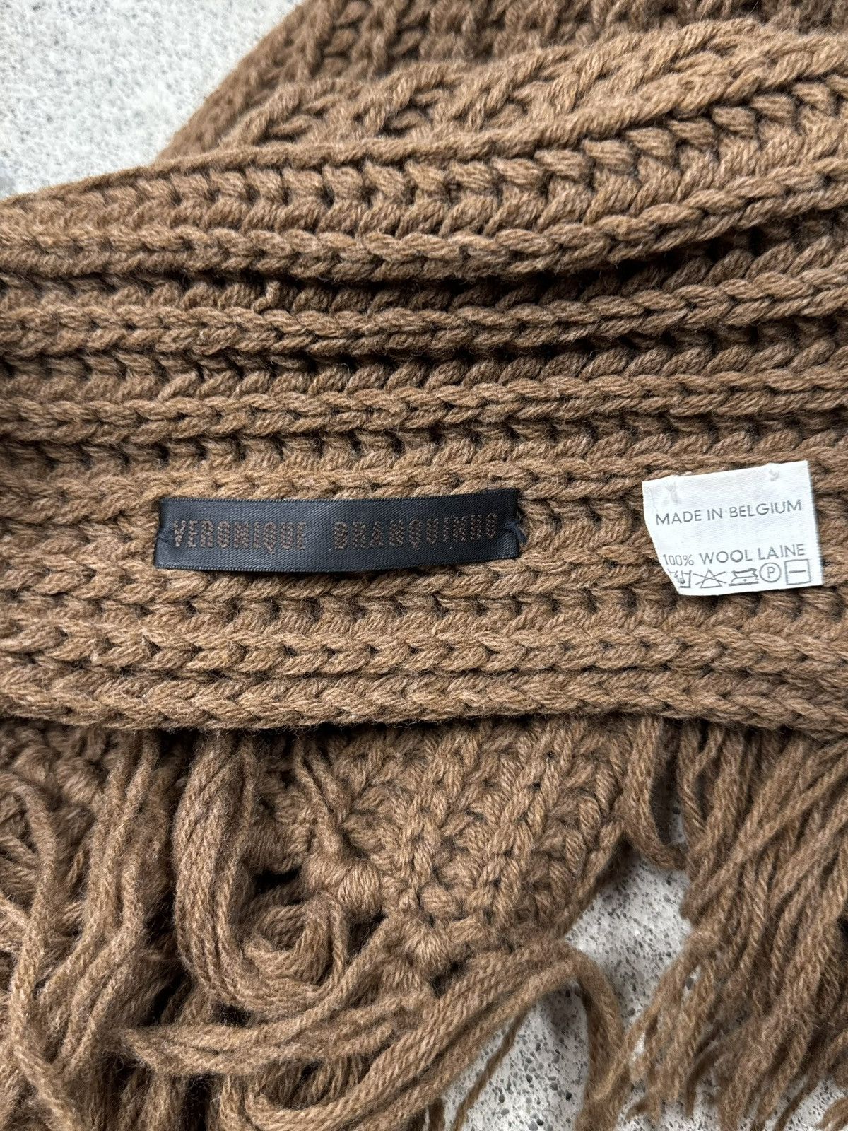 Veronique Branquinho Veronique Branquinho Wool Cable Knit Oversized Scarf Size ONE SIZE - 4 Thumbnail
