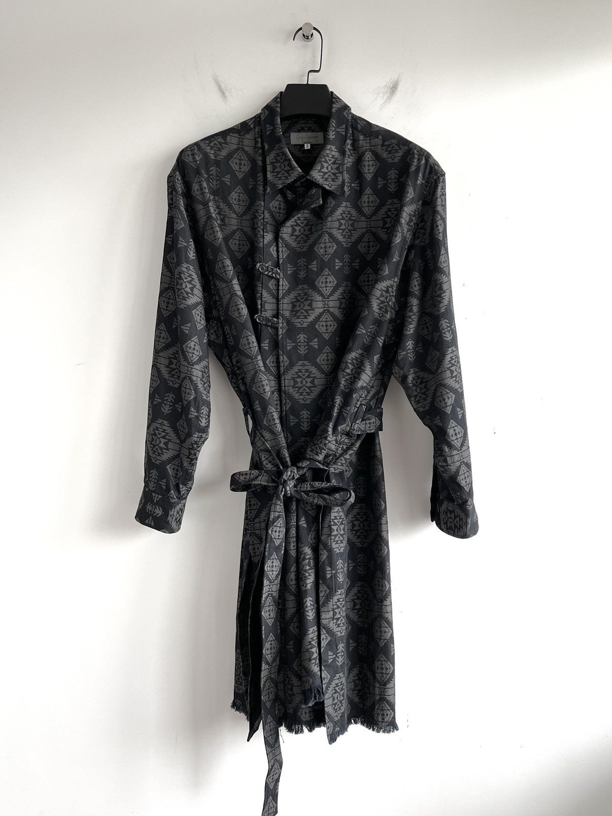 Yohji Yamamoto Pour Homme Left 2 Layerd Pattern Gown Blouse