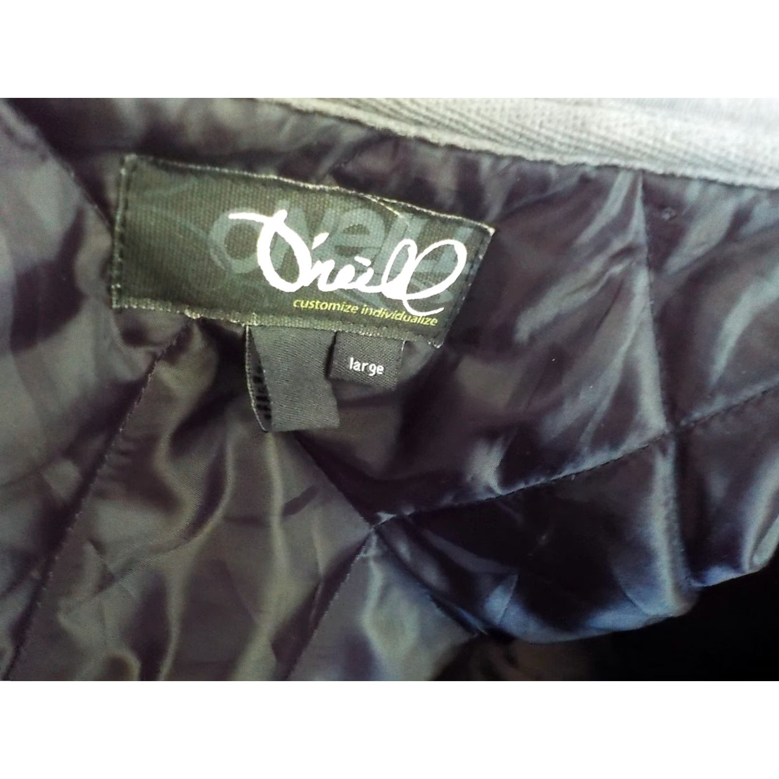 O'Neill O’Neill Zipper Front Quilted Hoodie Jacket Gray Large Mens Size US L / EU 52-54 / 3 - 5 Thumbnail