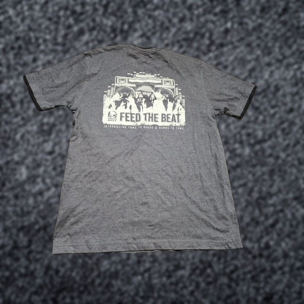 Bell Taco Bell Shirt Mens M Gray Cotton Blend Short Sleeve Crew Neck Boombox Logo Music Food 90s Theme Mens M Size US M / EU 48-50 / 2 - 1 Thumbnail