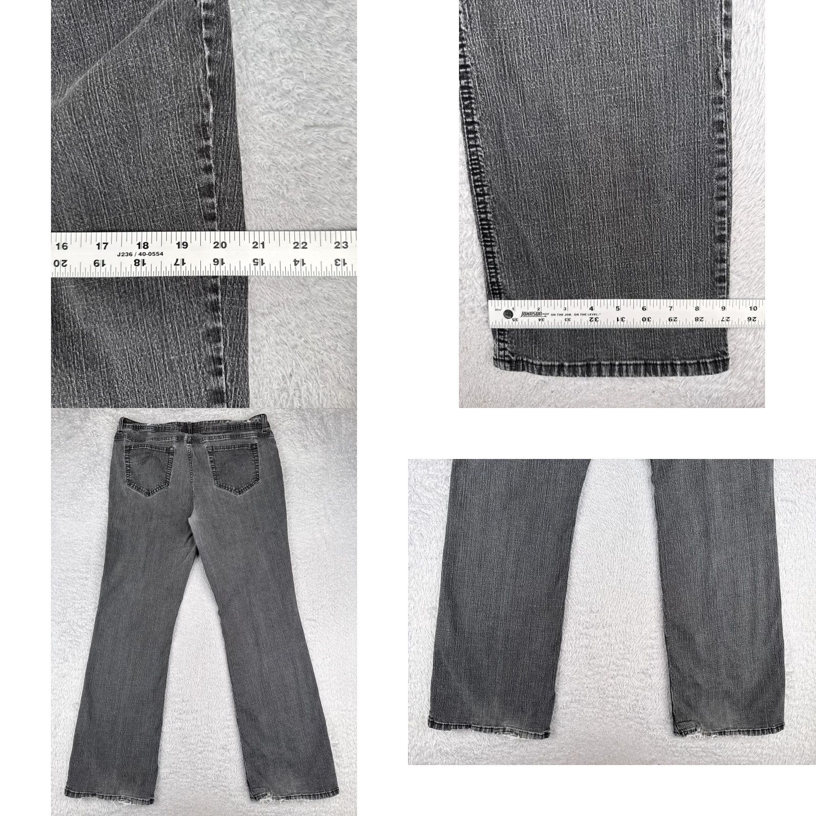 Faded Glory Faded Glory Jeans Women 34x31 Black Denim Bootcut Mid Rise Cotton Blend 1 Size 25" / US 0 / IT 36 - 9 Thumbnail