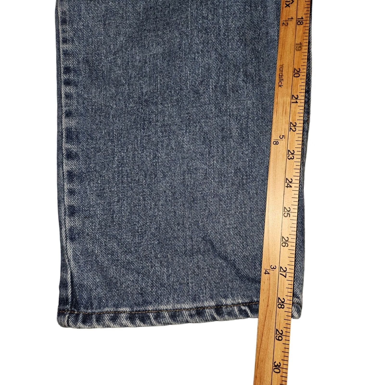 Levi's Levi's 550 Jeans Men 38x28 Regular Mid Rise Straight Blue Denim Grunge 90s Style, Belt Loop Off, Good Used Condition Size US 38 / EU 54 - 6 Thumbnail