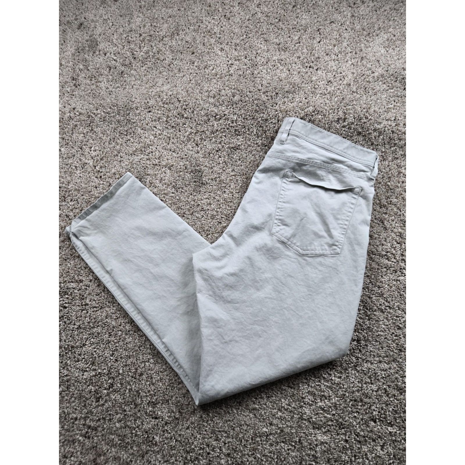 Vintage Alton Lane Chino Pants Mens 40x34 Light Gray Stretch Cotton Twill 5-Pocket Size US 40 / EU 56 - 2 Thumbnail