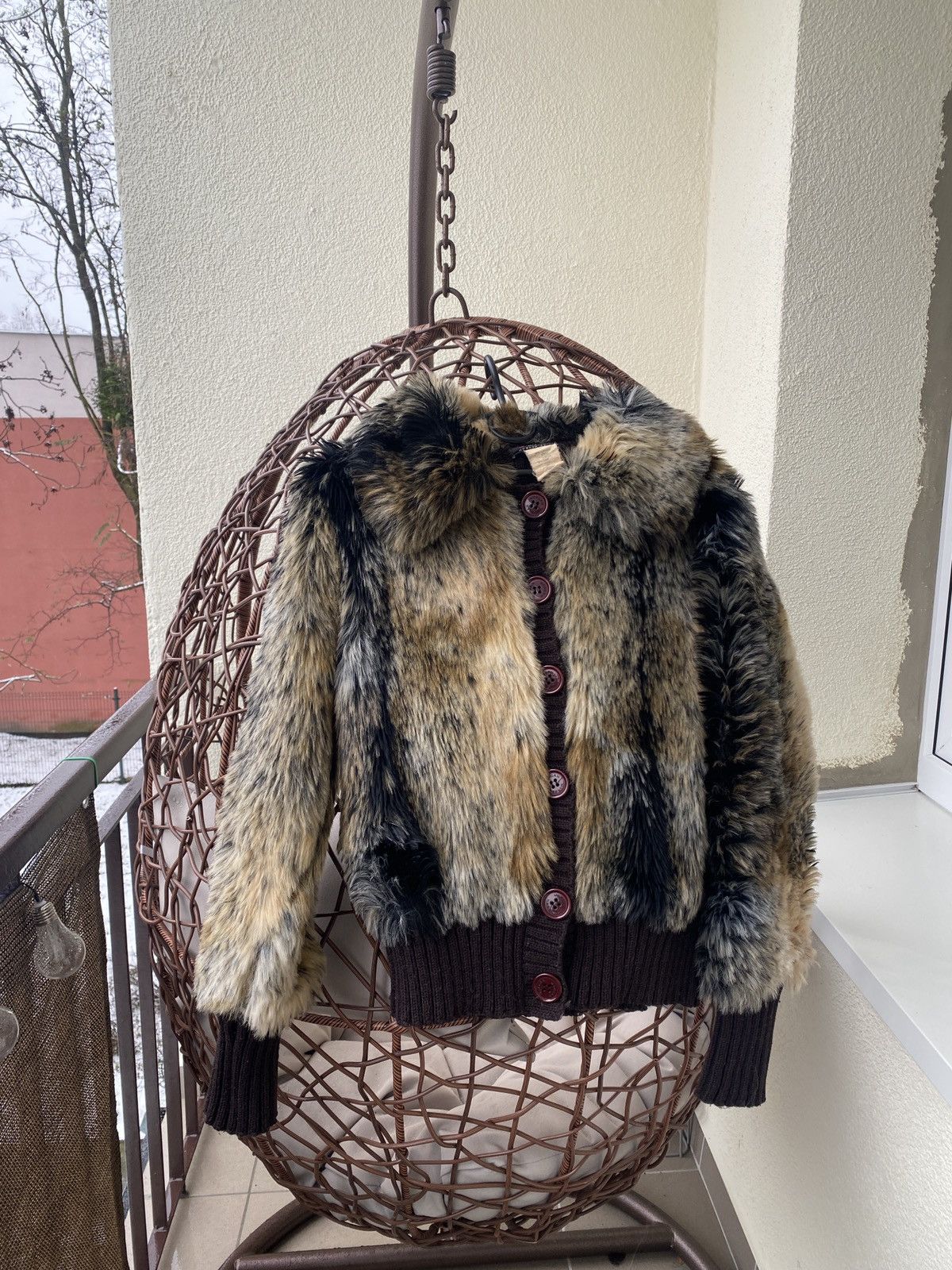 Morgan De Toi Morgan De Toi Y2K Vintage Faux Fur Zip Cardigan Jacket Size S / US 4 / IT 40 - 1 Thumbnail
