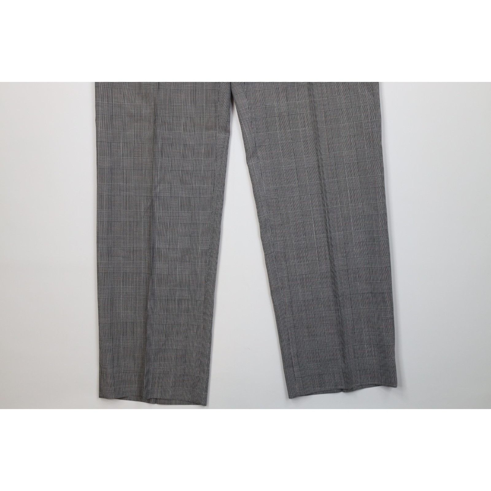 Vintage Vintage 70s Palm Beach 2 Piece Wool Suit Wedding Houndstooth Size 44L - 13 Thumbnail