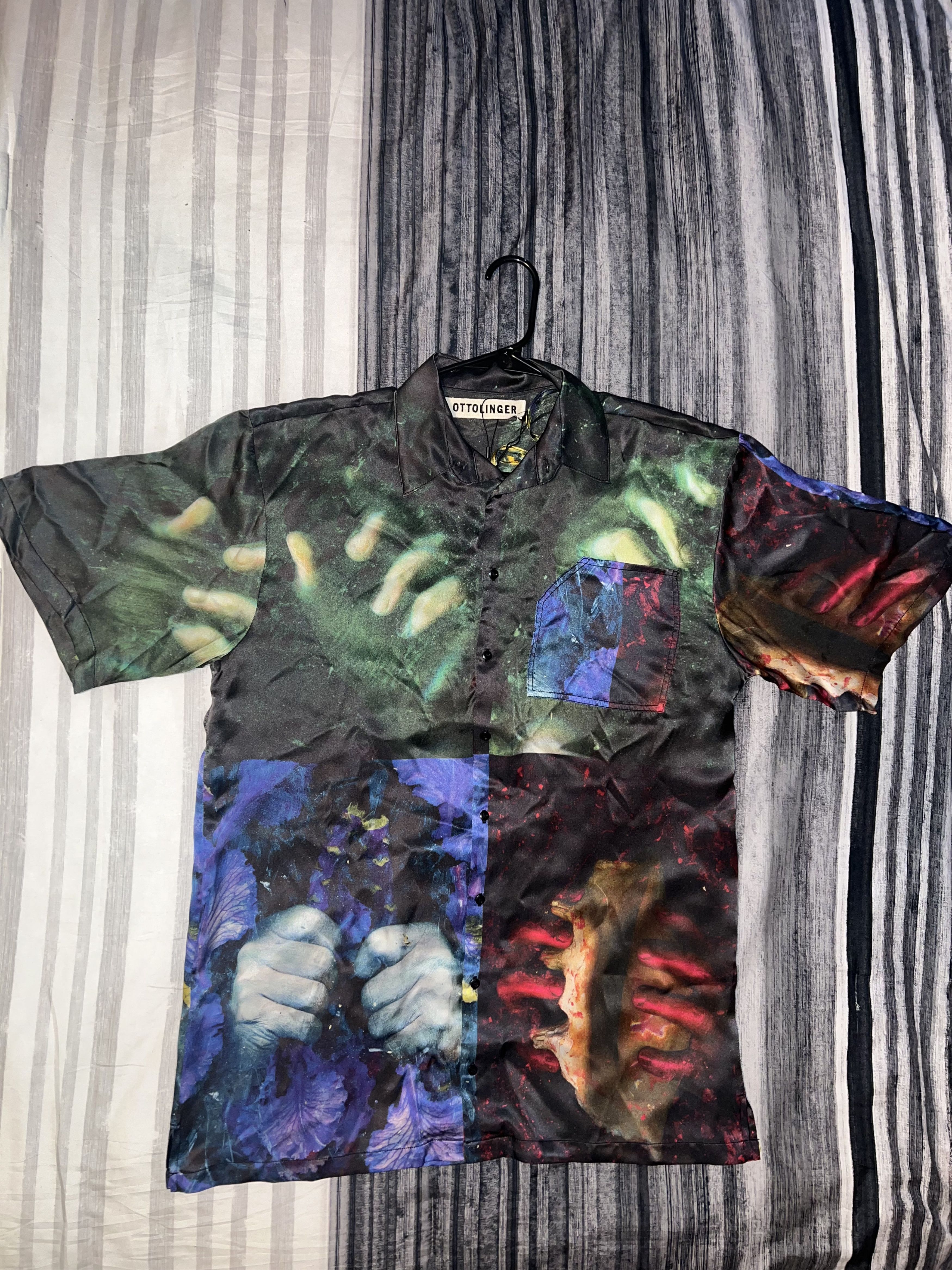 Ottolinger Ottolinger x Lucie Stahl "Print" Silk Satin Shirt Size M / US 6-8 / IT 42-44 - 3 Thumbnail