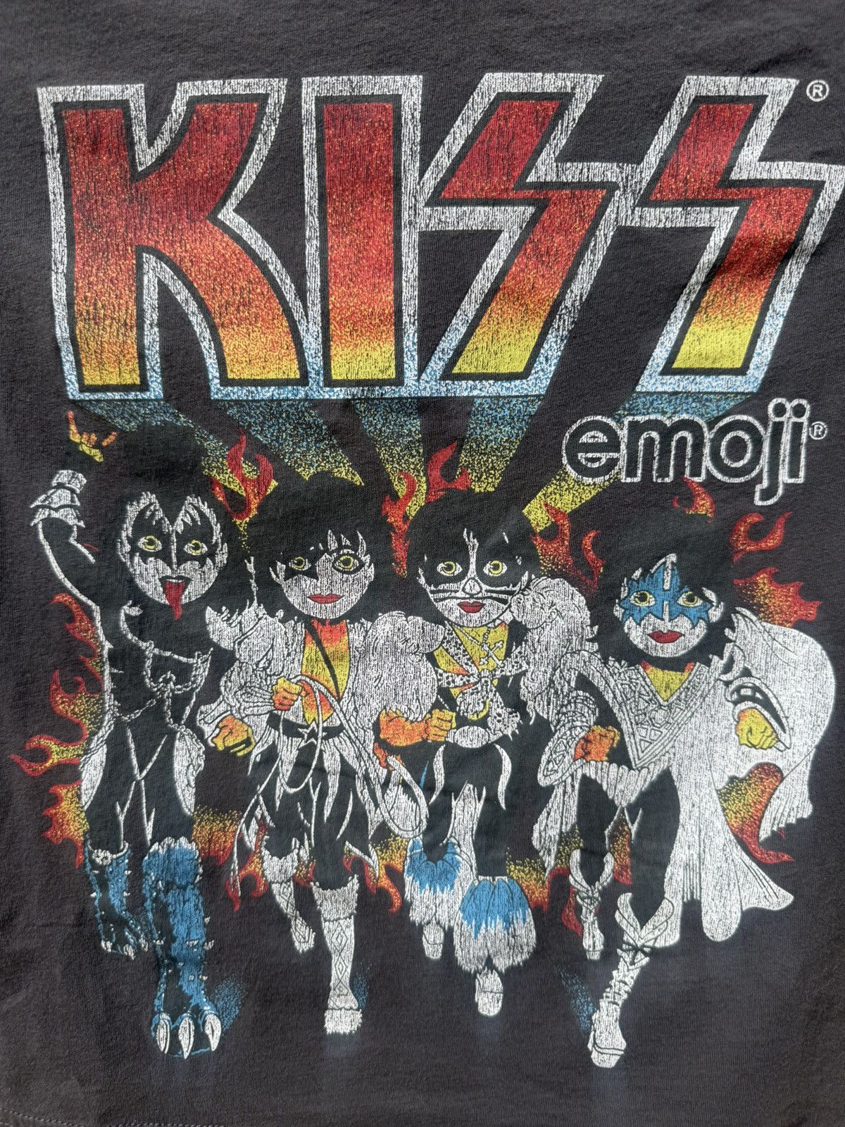 Other KISS x Emoji Graphic Rock Cropped T-Shirt Size Small Gene Size S / US 4 / IT 40 - 3 Thumbnail
