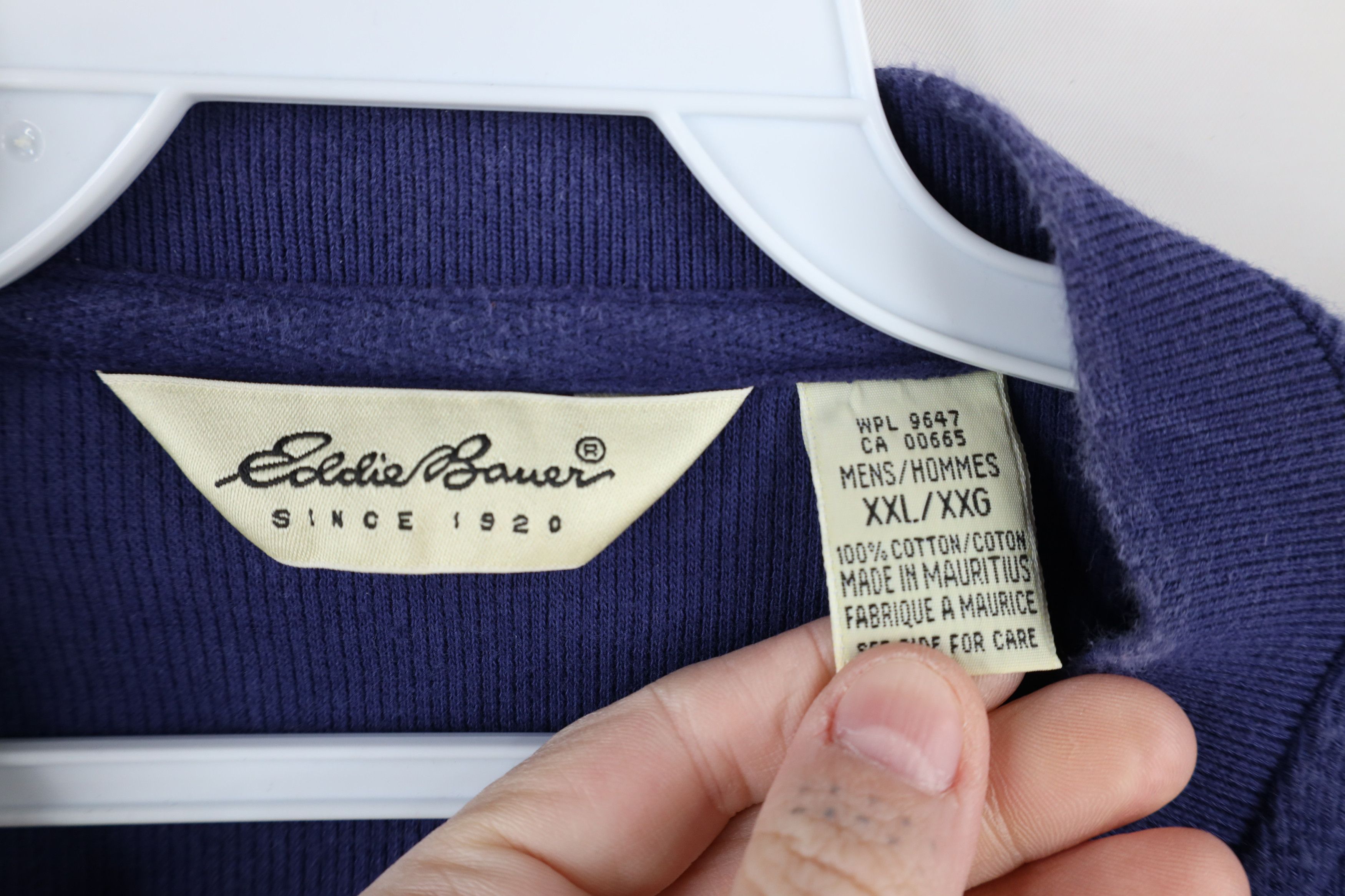 Eddie Bauer × Vintage Vintage 90s Eddie Bauer Thermal Waffle Knit Henley T-Shirt Size US XXL / EU 58 / 5 - 7 Thumbnail