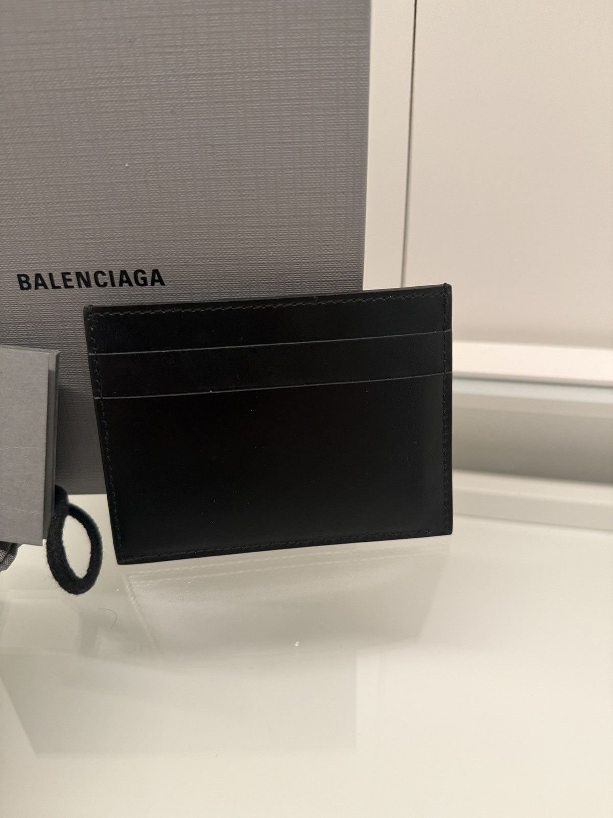 Balenciaga Balenciaga Cash leather card holder black Size ONE SIZE - 5 Thumbnail