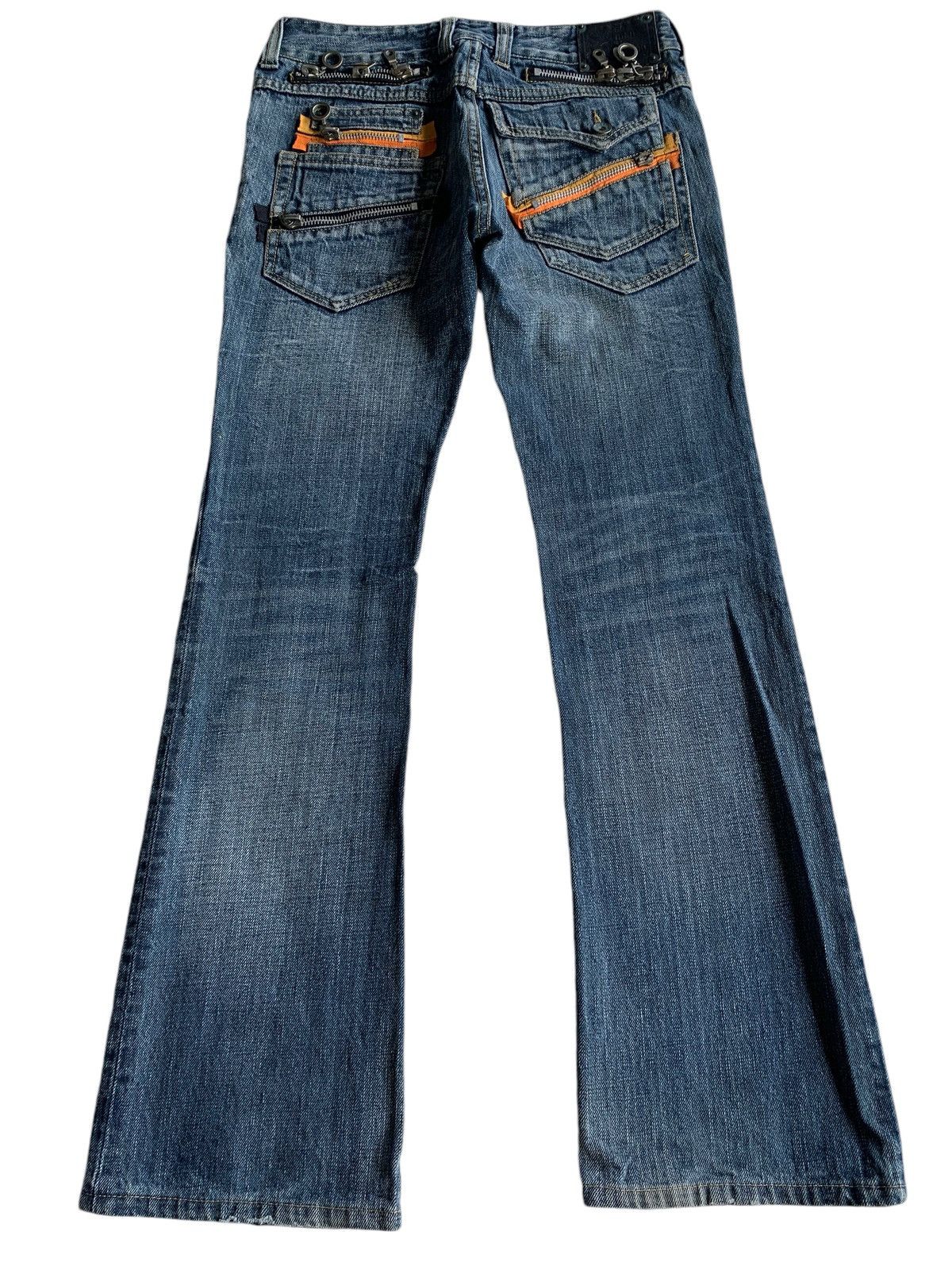 Tornado Mart Flare💥 Semantic Design Punk Style Rusty Distressed Denim☠️🎌 Size US 30 / EU 46 - 4 Thumbnail