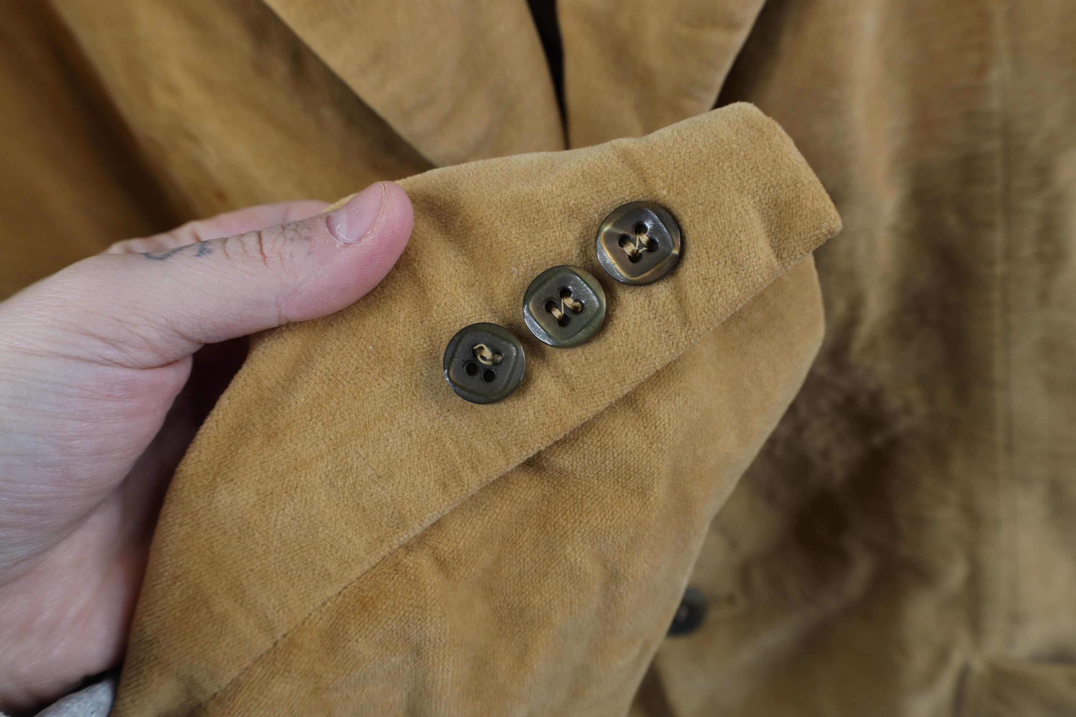 Vintage Vintage 60s 70s Streetwear Button Velour Suit Blazer Jacket Size US XL / EU 56 / 4 - 8 Thumbnail