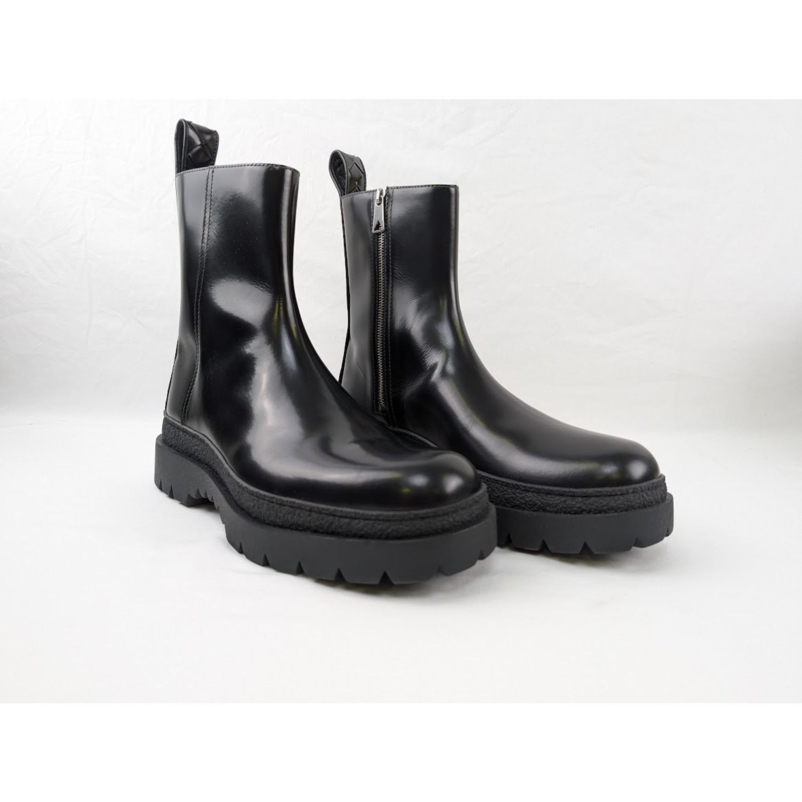 Bottega Veneta o1rshd1 Texas Calf Highway Ankle Boot in Black Size US 10 / EU 43 - 1 Thumbnail