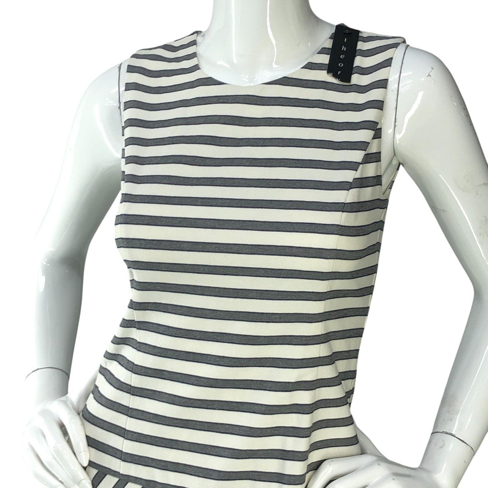 Theory Theory Dress 0 Stripe Sleeveless Alaqua Eastview Skater NEW Size XS / US 0-2 / IT 36-38 - 2 Thumbnail