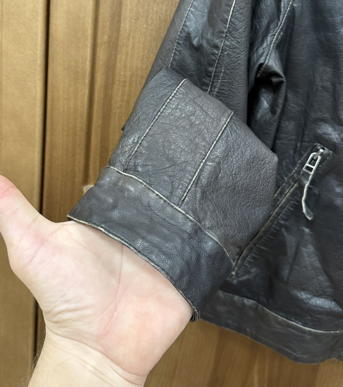 John Richmond John Richmond Motorcycle Biker Distressed Leather Jacket Size US M / EU 48-50 / 2 - 2 Thumbnail