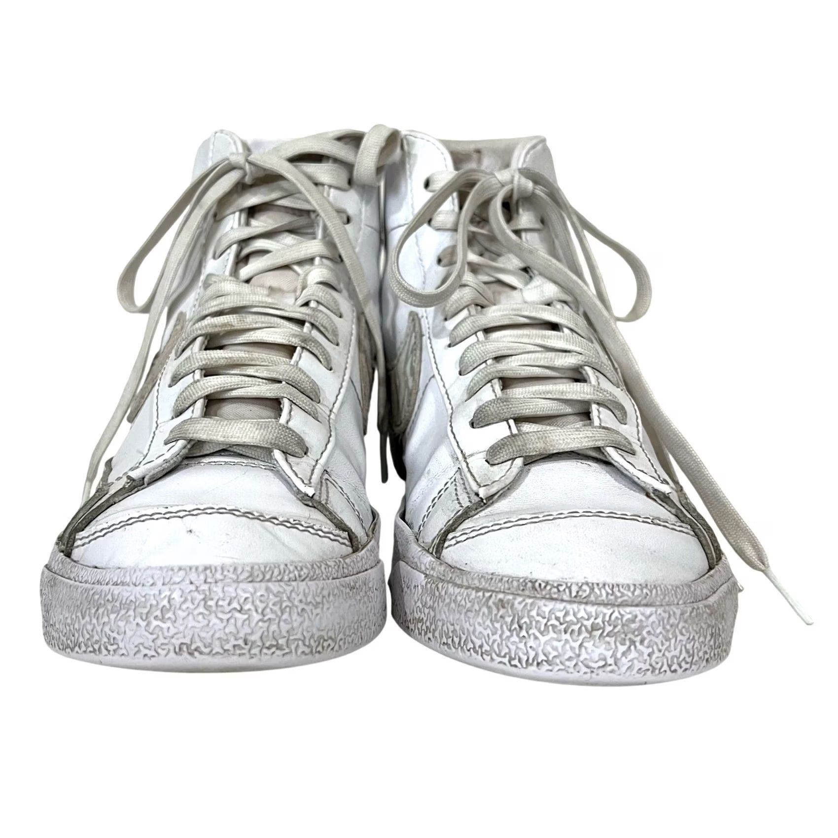 Nike VINTAGE Nike Blazer Mid 77' Womens Sneakers White Leather Zebra Shoes Sz 9.5 DH9633-101 Shoes Sneakers Zebra white leather Nike Womens 9.5 DH9633-101 Size L / US 10 / IT 46 - 3 Thumbnail