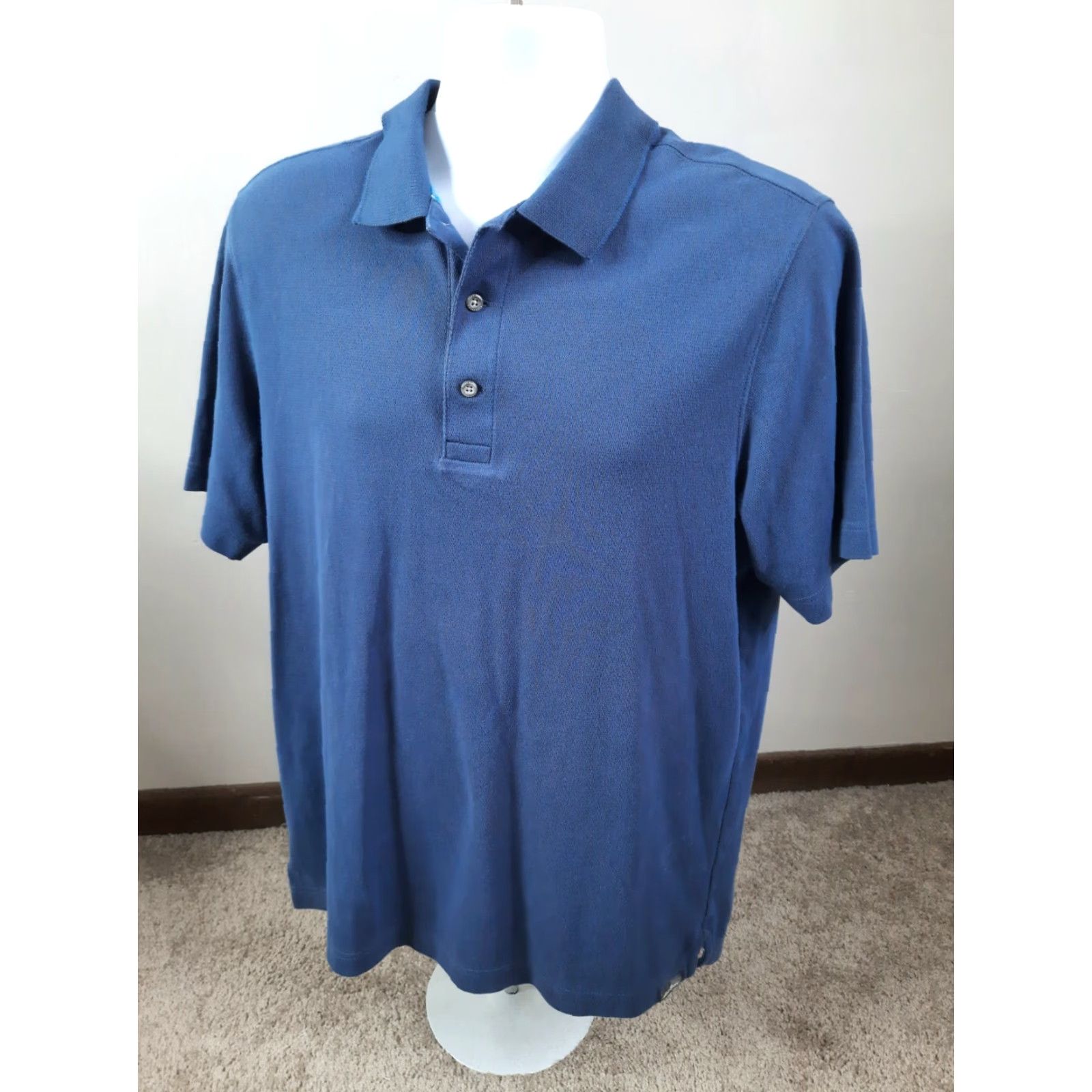 Eddie Bauer Eddie Bauer Polo Shirt Polo Men M Pastel Blue Travex Short Sleeve Button Collar Solid Cotton Shirt Size US M / EU 48-50 / 2 - 2 Thumbnail