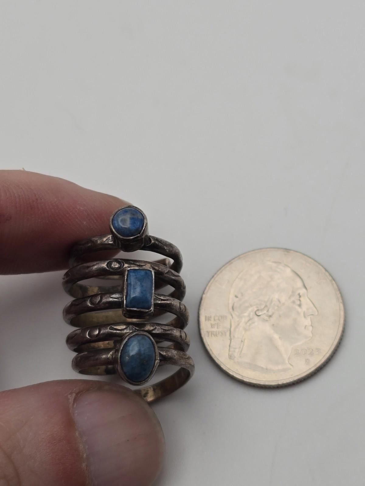 Other Native American Sterling Silver Spiral Ring Turquoise Sz 6 Size ONE SIZE - 1 Thumbnail