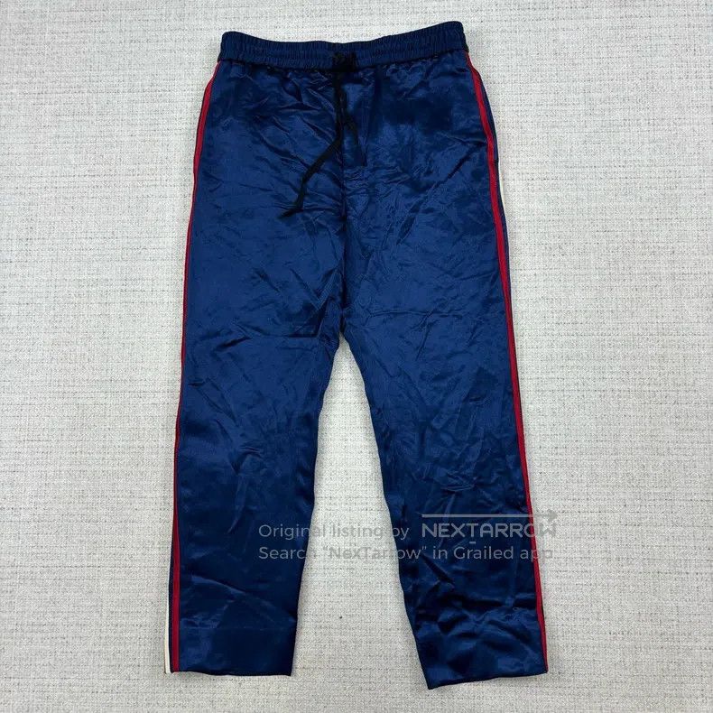 Gucci Gucci Striped elastic waist silk trousers Size US 30 / EU 46 - 1 Thumbnail