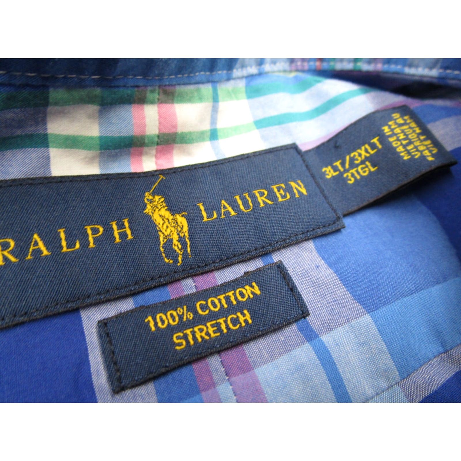 Ralph Lauren Ralph Lauren Shirt Mens 3XL XXXL Tall Blue Button Up Long Sleeve Stretch Pony Size US XXL / EU 58 / 5 - 3 Thumbnail