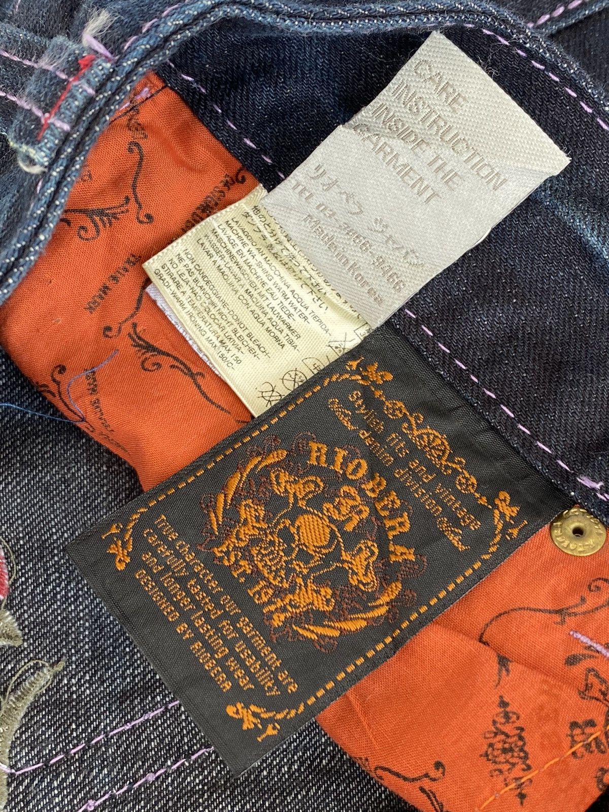 If Six Was Nine Vintage Riobera Embroidered Flared Denim Size US 32 / EU 48 - 13 Thumbnail