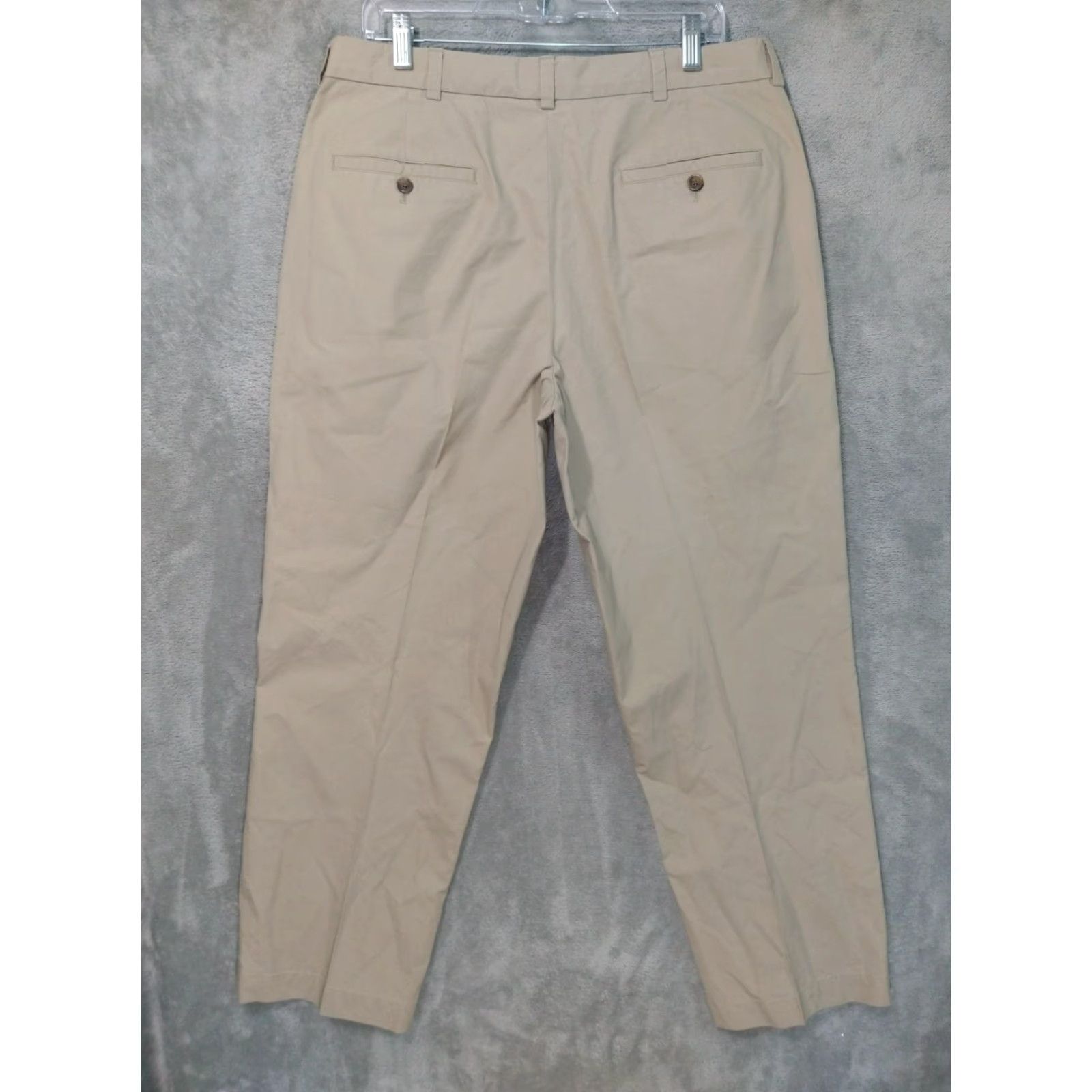 Brooks Brothers Brooks Brothers Pants Mens 35x30 Beige Chino Flat Front Cotton Straight Leg 346 Solid Size US 35 - 2 Thumbnail