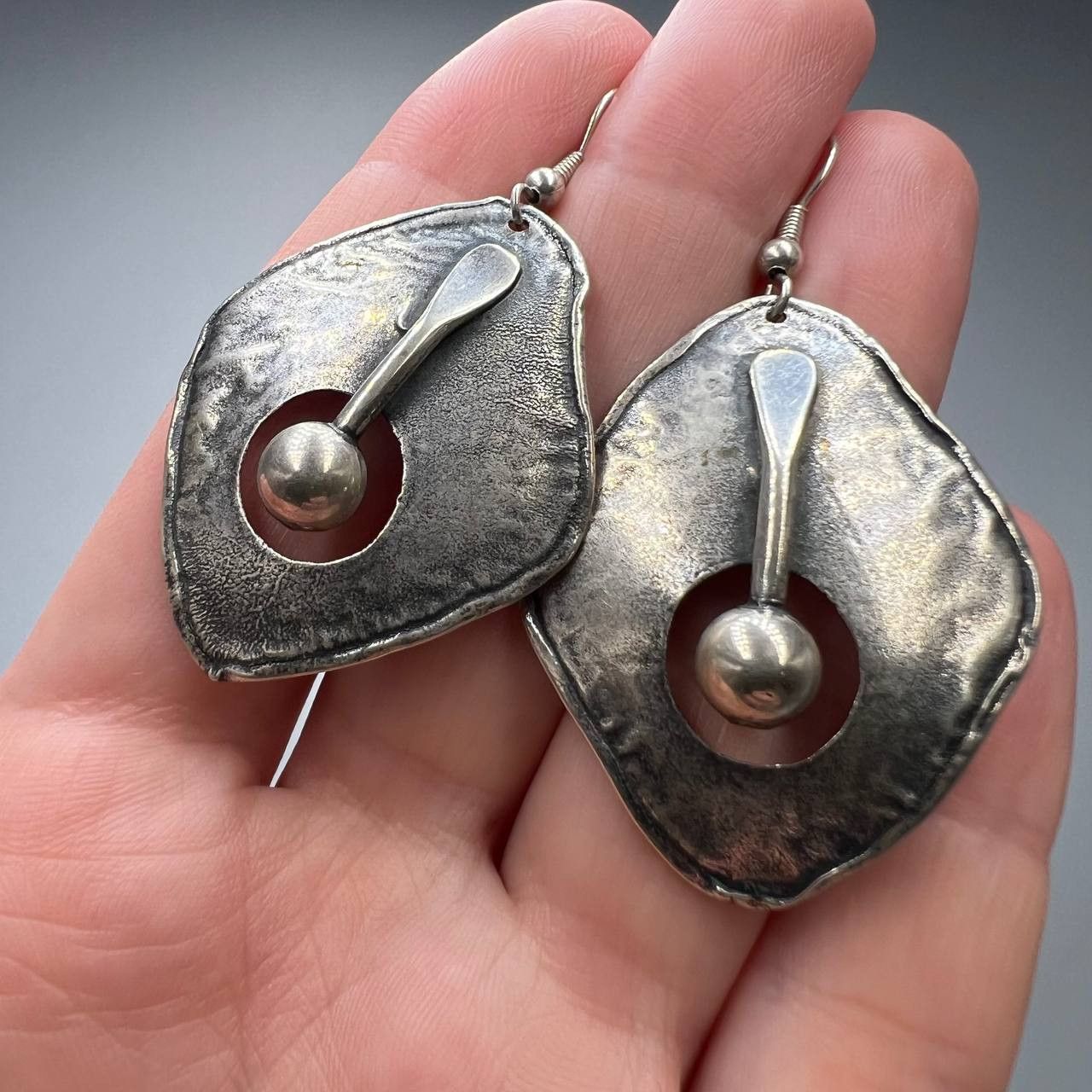 Vintage Vintage Sterling Silver 925 Womens Jewelry Stud Ear Earrings Size ONE SIZE - 1 Thumbnail