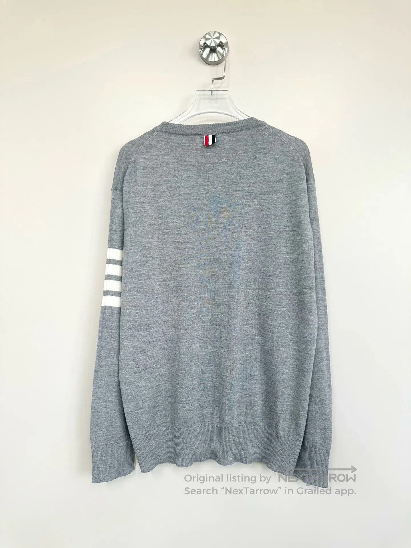 Thom Browne Thom Browne Gray classic striped knit sweater| Size US L / EU 52-54 / 3 - 2 Thumbnail