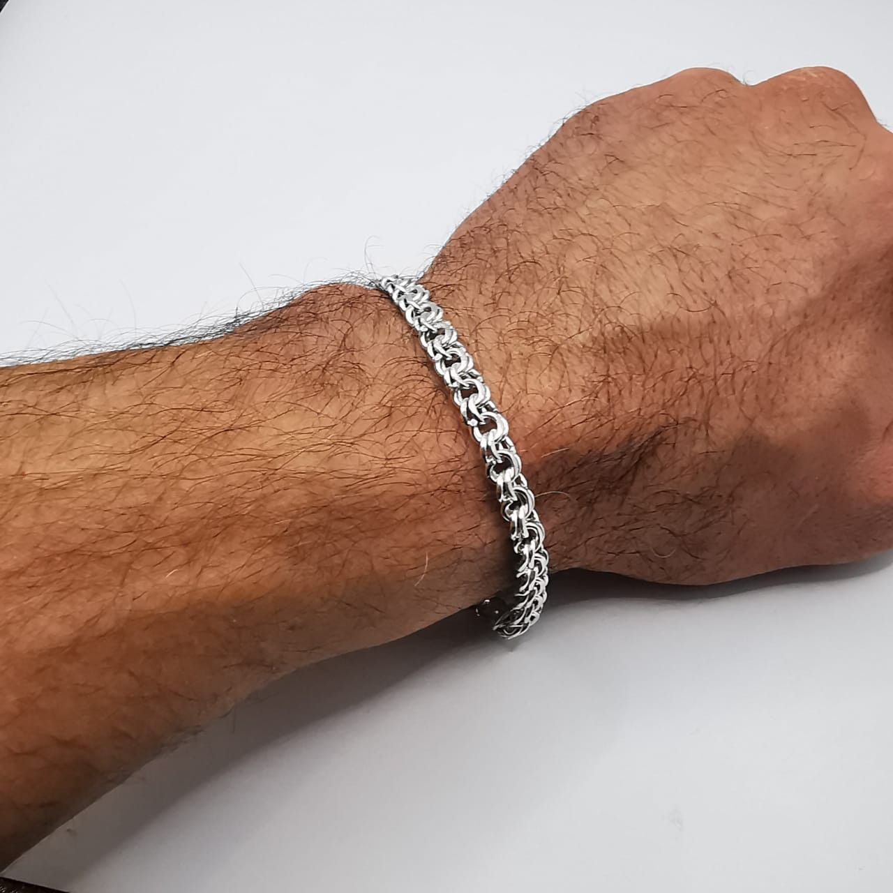Sterling Silver Vintage Bracelet 925 Sterling Silver, Handmade 19,56g Size ONE SIZE - 4 Thumbnail