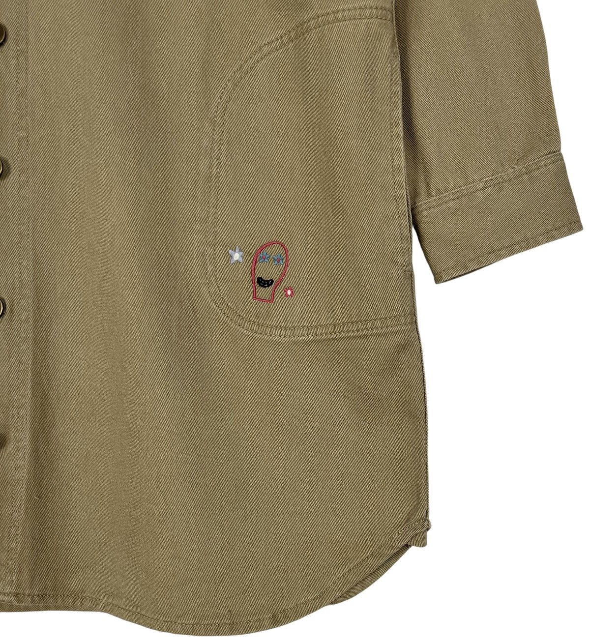 Mexicana Vintage Boho Folk Embroidered Longline Work Shirt Size L / US 10 / IT 46 - 7 Thumbnail