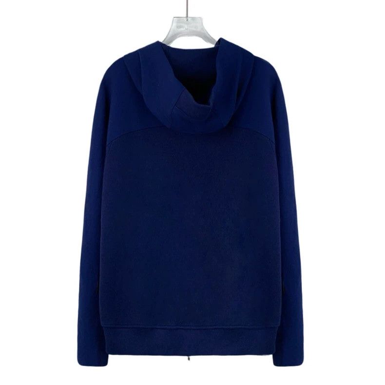 Loro Piana LORO PIANA Dark blue woolen hooded long sleeve jacket coat Size US S / EU 44-46 / 1 - 2 Thumbnail
