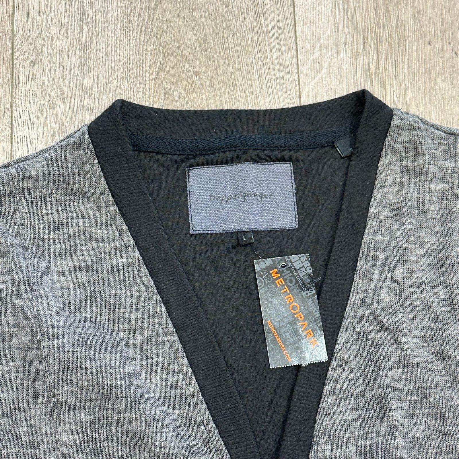 Tripp NYC Doppelganger Presto Jersey Knit Vest Black Gray Size Large L Size US L / EU 52-54 / 3 - 2 Thumbnail